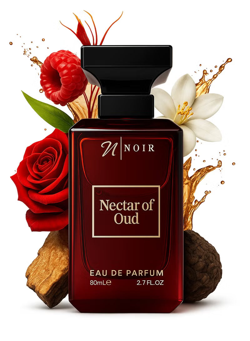 Nectar of Oud Eau de Parfum for Men – Intense Oud Scent with Saffron, Cedar, Patchouli & Spiced Raspberry | Long lasting - 80ml