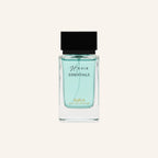 Perfume bottle labeled 'noir Essentials Aqua' on a white background