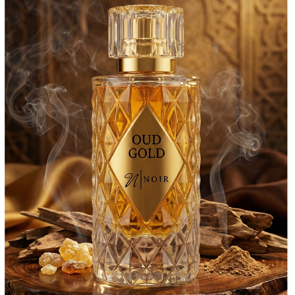 Oud Gold Eau de Parfum – Rich Oud, Saffron & Leather, Intense Long-Lasting Fragrance, 60ml